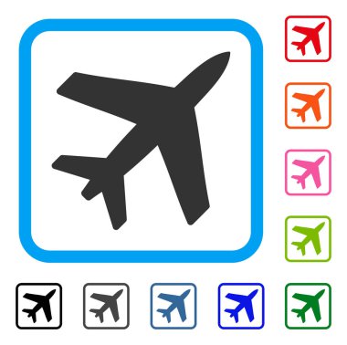 Uçak simgesi çerçeveli