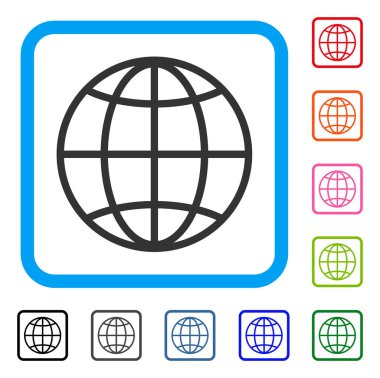 Küre simgesi çerçeveli