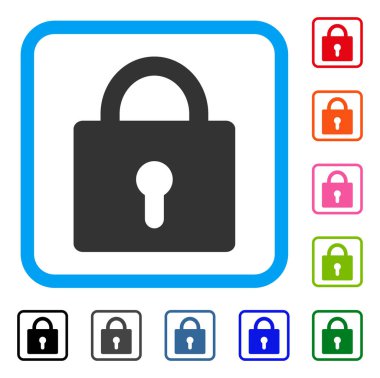 Kilit simgesi çerçeveli