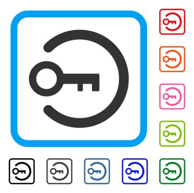 Giriş anahtar simgesi çerçeveli