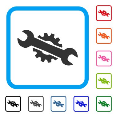 Hizmet anahtarı simgesini çerçeveli