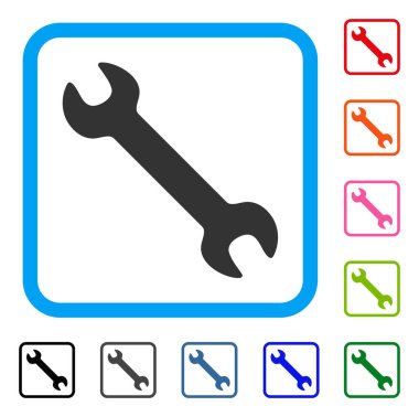 İngiliz anahtarı simgesini çerçeveli