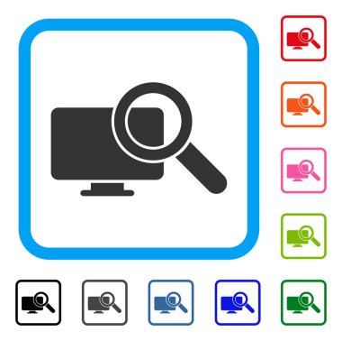 Arama bilgisayar simgesini çerçeveli