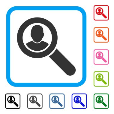 Arama kullanıcı simgesi çerçeveli