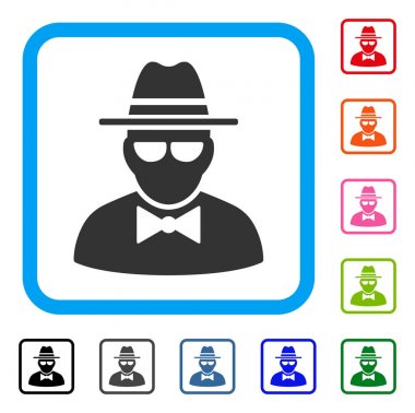 Gizli ajan simgesi çerçeveli