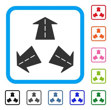 Yol yön simgesi çerçeveli