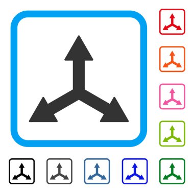 Çift ok simgesini çerçeveli