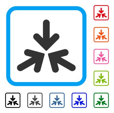 Üçlü Collide okları çerçeveli simgesi