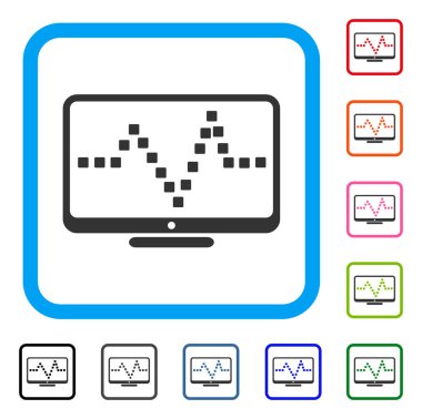 Nabız izleme simgesi çerçeveli