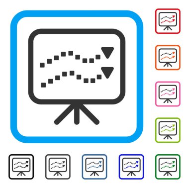 Eğilimleri sunu simgesini çerçeveli