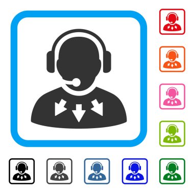 İşletmen iletisi simgesi çerçeveli