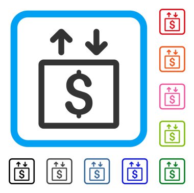 Para Asansör simgesi çerçeveli