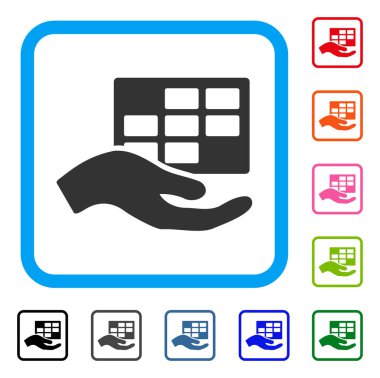 Hizmet zamanlama simgesini çerçeveli