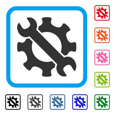 Hizmet araçları simge çerçeveli