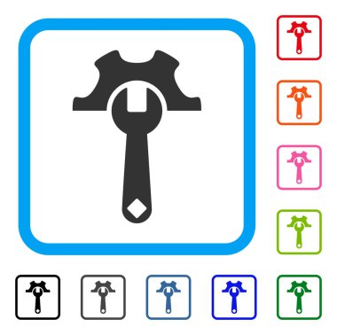 Hizmet araçları simge çerçeveli