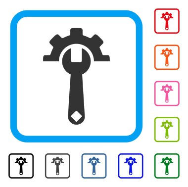 Hizmet araçları simge çerçeveli