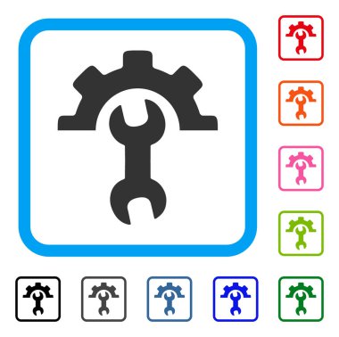 Hizmet araçları simge çerçeveli