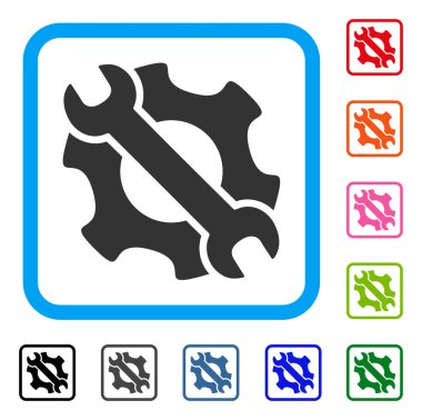 Hizmet araçları simge çerçeveli