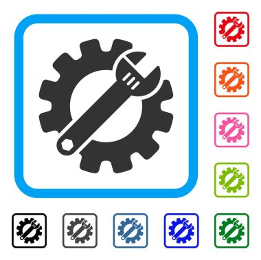 Hizmet araçları simge çerçeveli