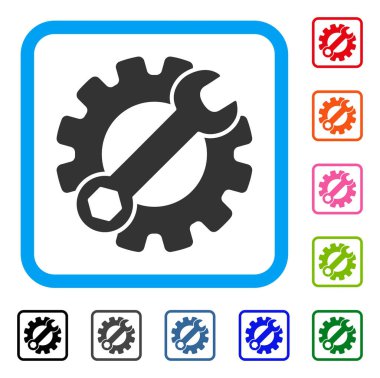 Hizmet araçları simge çerçeveli