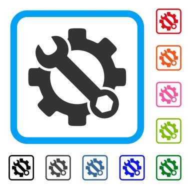 Hizmet araçları simge çerçeveli