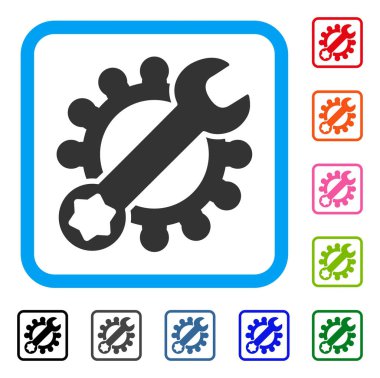 Hizmet araçları simge çerçeveli