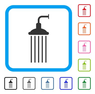 Duş simgesi çerçeveli