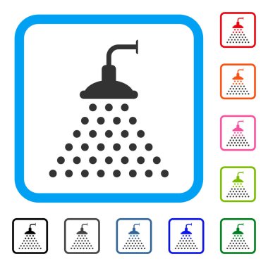 Duş simgesi çerçeveli