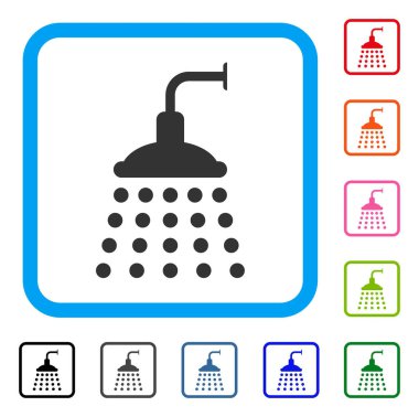 Duş simgesi çerçeveli