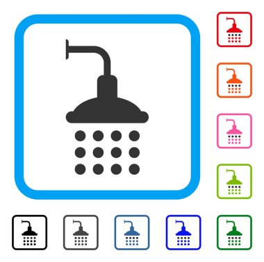 Duş simgesi çerçeveli