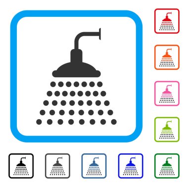 Duş simgesi çerçeveli