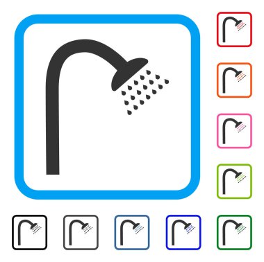 Duş simgesi çerçeveli