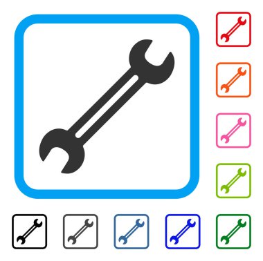 İngiliz anahtarı simgesini çerçeveli