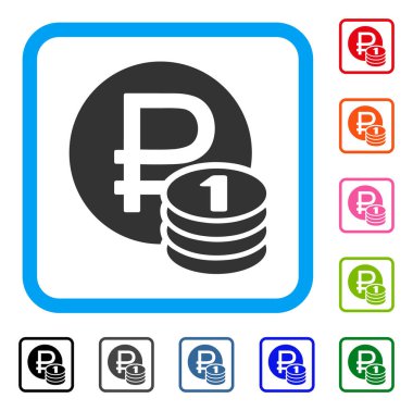 Rublesi sikke simge çerçeveli