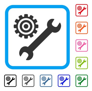 Hizmet araçları simge çerçeveli