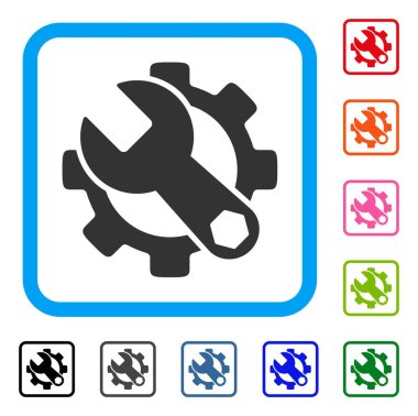 Hizmet araçları simge çerçeveli