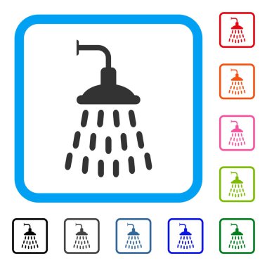 Duş simgesi çerçeveli