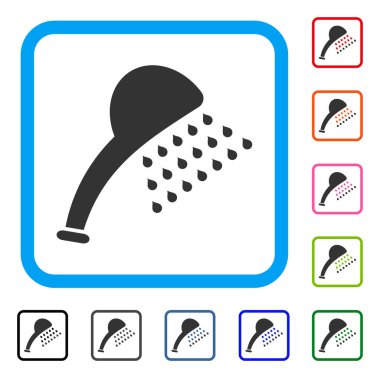 Duş simgesi çerçeveli