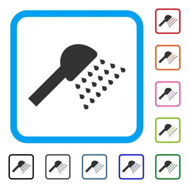 Duş simgesi çerçeveli