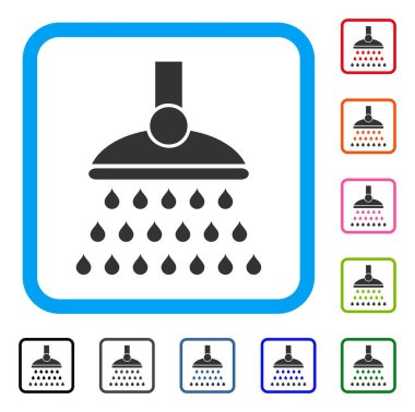 Duş simgesi çerçeveli