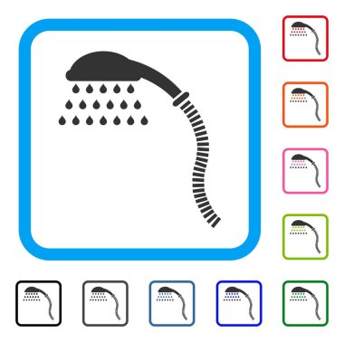 Duş simgesi çerçeveli