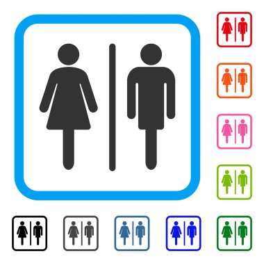 WC kişi simgesi çerçeveli