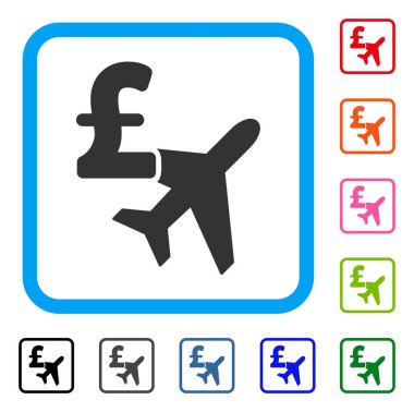 Havacılık Lirası iş simge çerçeveli