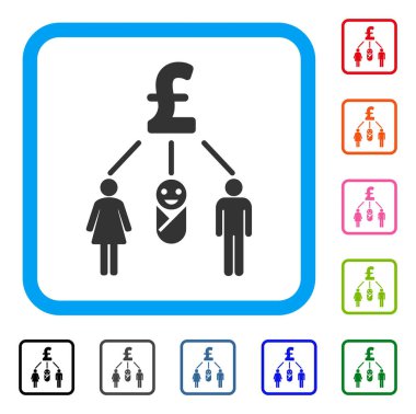 Aile Lirası bütçe simgesi çerçeveli