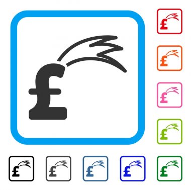 Servet düşen Lirası simge çerçeveli