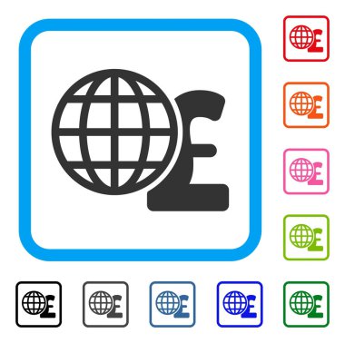 Küresel Lirası mali simgesi çerçeveli