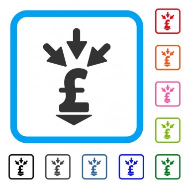 Pound ödeme çerçeveli simgesi entegre