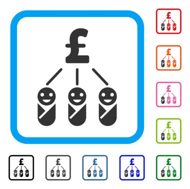 Çocuk Lirası giderleri simgesi çerçeveli