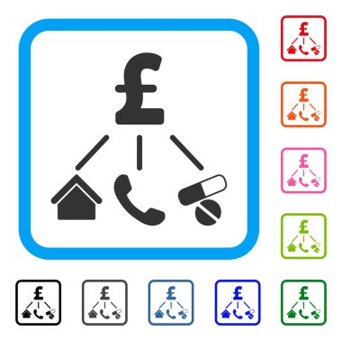 Hayat Lirası giderleri simgesi çerçeveli