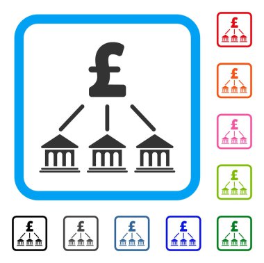 Lirası banka organizasyon simgesi çerçeveli